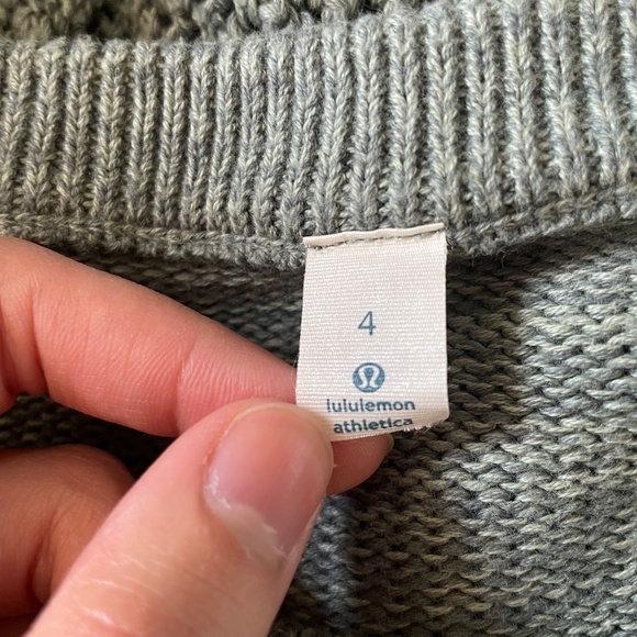 Lululemon Knit Cropped Green Longsleeve Sweater - Picture 4 of 4